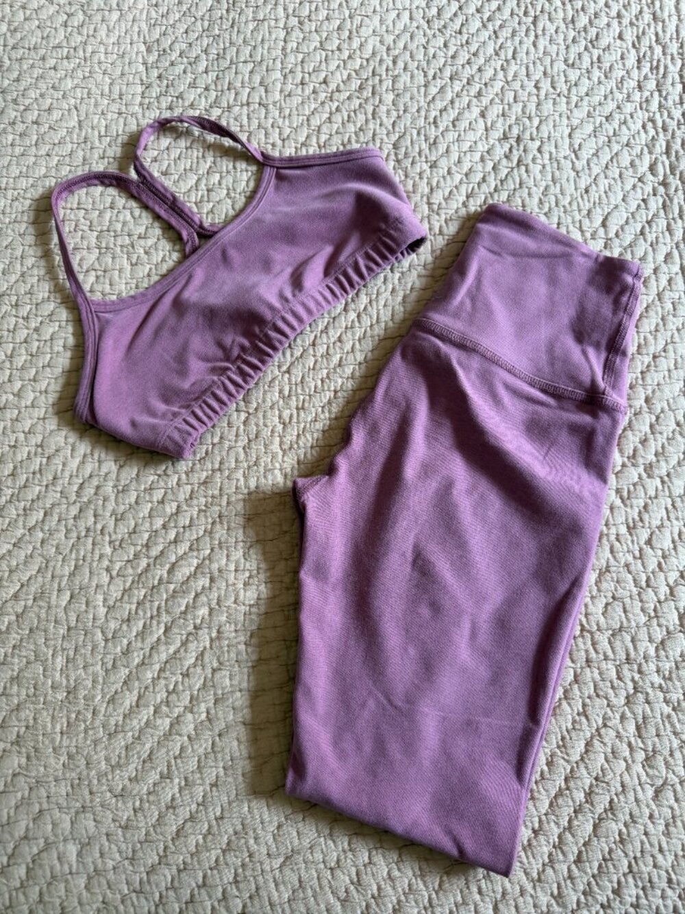 Beyond Yoga Set (XS) Spaceye Slim Racerback Crop and Caught in the Midi Leggings